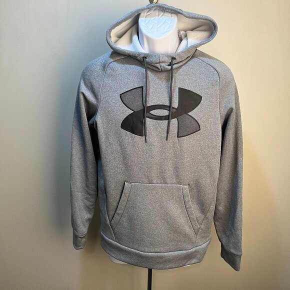 Under Armour Men's gray ColdGear long sleeve hooded sweatshirt Hoodie Small S - Picture 1 of 6
